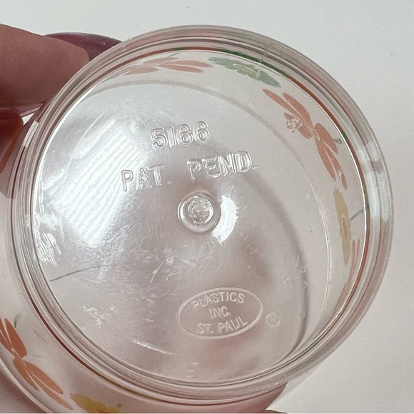 Vintage retro 70s floral flower power set of funky plastic cups - Picture 5 of 7